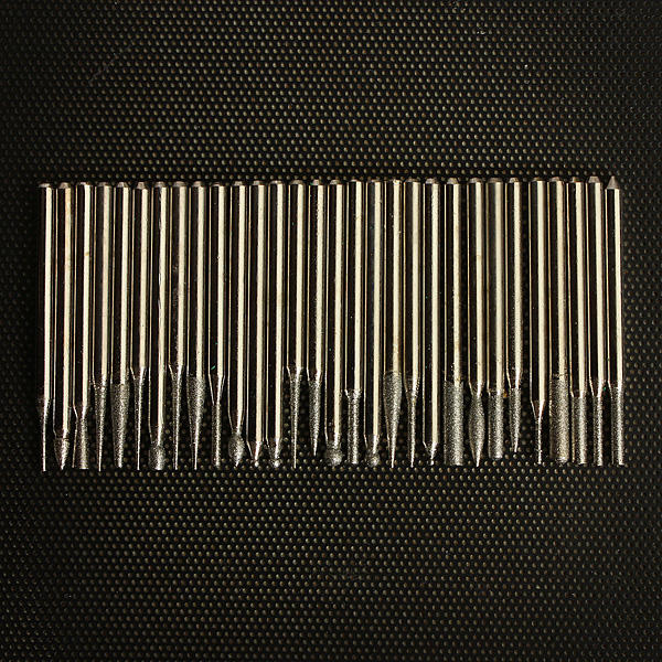 Titanium Diamond Burrs Set 3MM for Dremel - 30PCs High-Grade Abrasive Bits - Image 3